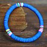 6Mm Colorful Boho Beaded Bracelet Women Jewelry Vinyl Disc Beads Stretch Bracelet