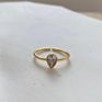 7 Designs Waterdrop Geometric Rings Cz Stone Twisted Chain Rings for Women Small Beads Minimalist 925 Sterling Silver Jewelry