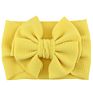 7" Kid Accessories Bows Soft Elastic Waffle Headband - Solid Color Top Knot Headwear for Baby Girl
