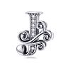 925 Sterling Silver Letter 26 Alphabet Pendant Designer Charms for Diy Bracelet Necklace Jewelry Making