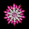 9 Colors Shiny Red Blue Big Crystal Rhinestone Sun Flower for Women Brooches Pins Scarf Accessories Wedding Jewelry Gifts 6.8 Cm