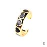 Adjustable Gold Plated Colorful Enameled Heart Open Rings Candy Color Enamel Love Heart Finger Rings