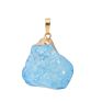 American Irregular Natural Stone Pendants for Making Necklace Simple Gold Plated Amethyst Rough Stone Crystal Necklace