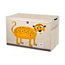 Anqi Lovely Kids Cuty Toy Chest with Fip-Top Lid Storage Trunk for Boys and Girls Room Animal Sewing Pattern Toy Organizer