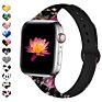 Apple Watch Band by Silicone Fadeless Printing Floral Leopard Watch Band