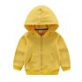 Autumn and Zipper Hooded Boy's and Girl's Children's Sweater with Fleece Pure Color Zipper Hoodies for Kids Children