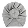 Cotton Solid Color With Donuts Knotted Newborn Headscarf