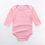 Baby Long-Sleeve Bodysuit Romper with Plain Simple Knitted