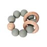 Baby Nursing Bracelets Food Grade Silicone Teether Teething Wood Rattles Toys Baby Teether Bracelets Nursing Toys Gift