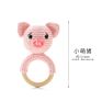 Baby Teether Safe Wooden Toys Mobile Pram Crib Ring Diy Crochet Rattle Soother Teether Toys