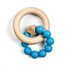 Baby Teething Toys Rattle Soft Bpa Free Cartoon Wood Baby Teether Ring Kids Food Grade Silicone Teether