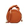 Bags for Ladies Girls round Chain Sling Shoulder Crossbody Pu Leather Bag