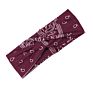Bandana Headband Bohemia Elastic Hairband with Cashew Printing Soft Cross Paisl Hair Accessories for Women