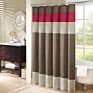 Bathroom Shower Rayon Stitching Stripe Modern Microfiber Shower Curtain,Extra Long Shower Curtain with Small Eyelet