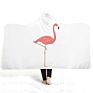 Beautiful Energetic Pink Flamingo Print Lightweight Fluffy Plush Animal Hooded Blanket Kids