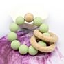 Bpa Free Baby Wooden Toys Teether Infant Baby Rattle