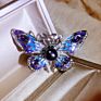 Brooch Accessories Royal Style Gem Butterfly Necklace Dual Brooch