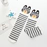 Cartoon Animal White Long Knee Girls Socks Novelty School Striped Socks for Kids In