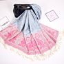 Casual Printed Tassels Elegant Customized Cotton Scarf