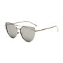 Cat Eye Vintage Designer Rose Gold Mirror Sunglasses for Women Metal Reflective Flat Lens Sun Glasses Female Oculos