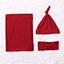 C'dear 3 Packs Swaddle Infant Baby 100% Cotton Jersey Swaddle Wrap Sets with Baby Hat & Headband Accept Customized
