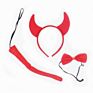 Children Baby Plush Fabric Animal Hair Accessories Cat Ears Leopard Tiger Tail Bow Hair Ties Kids Halloween Head Bands Headband