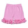 Children Clothes No Moq and Rts Cotton Baby Girl Clothes Icing Ruffle Shorts Stock Solid Color Kids Girls Shorts