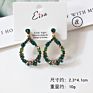 Clarmer Spring Design Korean Jewelry Geometric Enamel Acrylic Resin Pendant Earrings for Women