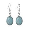 Cliobeads Goldstone Green Aventurine Tiger Eye Gem Stone Earrings Oval Dangle Drop Earrings