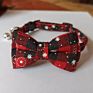 Color Tinkle Jingle Bell Cotton Plaid Pet Bow Tie Collar Bell Cat Dog Bow