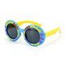 Colorful Retro Cartoon Silicone round Kids Polarized Sunglasses with Strip