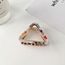 Colorful Women Hair Clips Accessory Matte Triangle Luxury Middle Golden Metal Hair Claw Clips