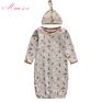 Cotton Jersey Newborn Sleeping Bag 0-6M Baby Safe Sleep Sack Knotted Baby Gown Unisex Newborn Baby Sleeping Bag