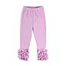 Cotton Toddler Infant Boutique Clothes Ruffle Baby Girls Pants Leggings Infant Icing Leggings Solid Color Casual Pants