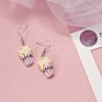 Creative Cute Simulation Fruits Dangle Drop Earrings Sets Statement Handmade Lemon Strawberry Hoop Earrings for Women Girls Jewe