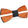 Creative Wooden Neckie Bow Tie for Men Handmade Customized Solid Wedding Wood Bowties Crafts Gifts