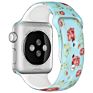 Customized Tie Dye Printed Smart Rubber Strap Flower Stripe Leopard Print Silicone Watch Band Strap for Apple Iwatch Se 6