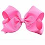 Cute 8 Inch Grosgrain Solid Color Bowknot Hair Bows with Clips Handmade Price Kid Girls Hair Accessories