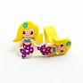 Cute Cartoon Soft Pvc Mermaid Ring for Girls Kids Promotional Gifts Unicorn Children Finger Toy Silicone Rings