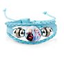 Cute Frozen 2 Princess Bracelets Princess Elsa Bracelet Lovely Cartoon Hand-Woven Cowhide Bracelet for Kids Girls