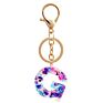 Direct Real Flower Resin Accessory Colorful Girl Alphabet Acrylic 26 Letters Resin Keychain