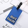 Don't Touch My Luggage Letters Print Luggage Tag T Soft Pvc Airplane Card Travel Baggage Tag