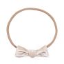 Elastic Velvet Bow Headband European and American Retro Baby Hair Accessories Pure Color Knotted Non-Marking Headband