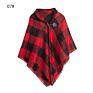 Fall Mommy and Me Kids Buffalo Plaid Blanket Cashmere Scarf for Girls Children