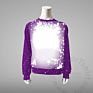 Faux Bleach Design Sublimation Crew Neck Sweatshirt