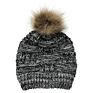 Faux Fur Pompom Knitted Hats for Women Pom Pom Beanies