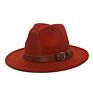 Fedora Hat Ladies Cross-Border Warm Woolen Fedora Hat for Men and Women Woolen Horse Hats