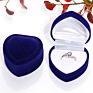 Fenfen Jewelry Gift Box Heart-Shaped Rings Packaging Display Portable Travel Case Velvet Ring Box Ring Jewelry Box