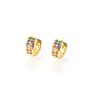 Foxi Korean Jewelry 18K Huggies Hoop Earring Women Gold Earrings Cz Stone Korean Earrings for Women