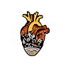 Funny Cartoon White Organ Heart Enamel Brooch Lapel Pin Collar Shirt Badges Love Rose Brooch Pins